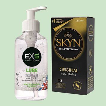 Набір SKYN Original 10 шт та Лубрикант EXS Aloe 250 мл SOS4365 фото
