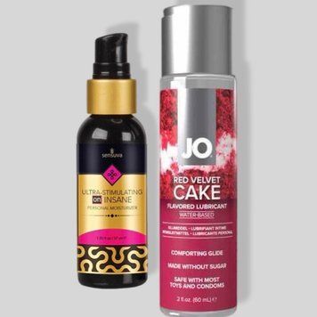 Sensuva Ultra-Stimulating On Insane Original (57 мл) + JO Red Velvet Cake (60 мл) LB365 фото
