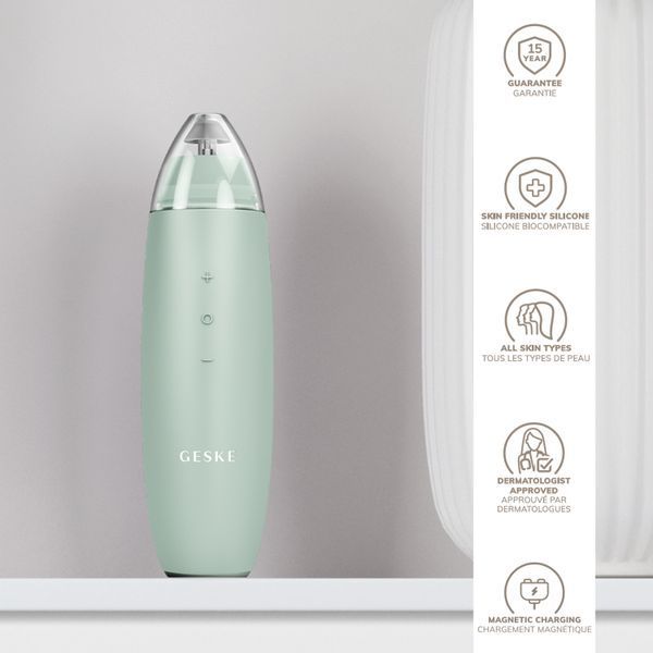 Микродермабразионное устройство для удаления черных точек GESKE MicroDermabrasion Blackhead Remover 7в1 green HB0568 фото