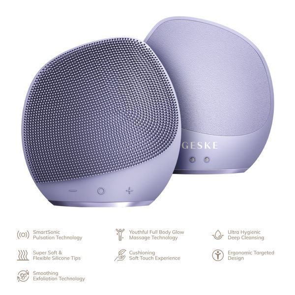 Ультразвуковая щетка для тела и интенсивный пилинг GESKE Sonic Body Brush&Intensive Exfoliator 7в1 purple HB0358 фото