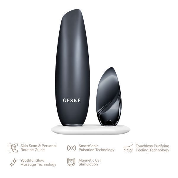 Безконтактна магнітна пілінг-маска GESKE Touchless Magnetic Peeling Mask 5в1 black HB0555 фото