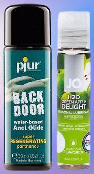 Набор лубрикантов pjur backdoor Regenerating 30 мл + System JO H2O Green Apple (30 мл) LB516 фото
