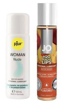 Набор лубрикантов pjur Woman Nude 30 мл + System JO Peachy Lips (30 мл) LB86 фото