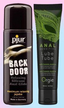 Набор лубрикантов pjur backdoor anal Relaxing jojoba silicone 30 мл + LUBE TUBE SENSITIVE, 100 мл ORGIE LB687 фото