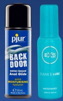Набор лубрикантов pjur backdoor Comfort water glide 30 мл + EXS Clear Lube Water Based 100 мл LB317 фото