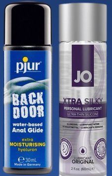 Набор лубрикантов pjur backdoor Comfort water glide 30 мл + System JO Xtra Silky Silicone (60 мл) LB367 фото