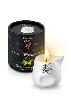 Массажная свеча Plaisirs Secrets Ylang Patchouli (80 мл), керамический сосуд SO1857 фото