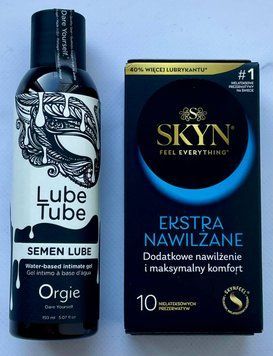 Набор SKYN Extra Lube 10 шт. - Лубрикант SEMEN LUBE intimate gel, 150 мл Orgie SOS3336 фото