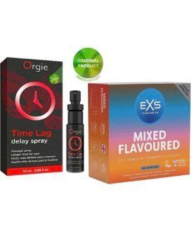 Пролонгатор для мужчин Time Lag, 25 мл. ORGIE +    пачка  EXS Mixed Flavoured 48 шт SOS6692 фото