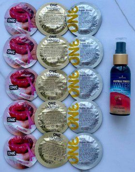 Набор 15 шт ONE Vanish, Super Studs, Flavor Waves + Sensuva Natural Water-Based Strawberry (57мл) SOS3878 фото