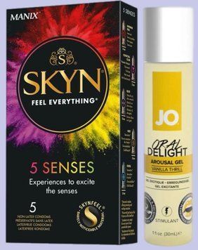 SKYN 5 Senses + Гель System JO Oral Delight - Vanilla Thrill (30 мл) SOS5492 фото