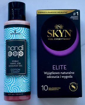 Комплект SKYN Elite 10 шт - Лубрикант Sensuva Handipop Cotton Candy (125 мл)  SOS3386 фото