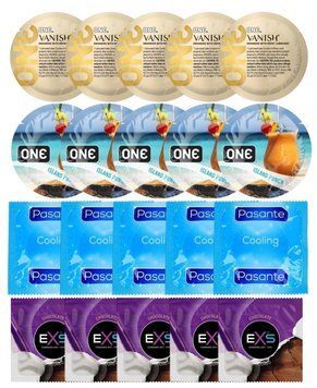 Набір 20 шт ONE 𝐕𝐀𝐍𝐈𝐒𝐇 𝐇𝐲𝐩𝐞𝐫𝐭𝐡𝐢𝐧 + ONE Island Punch + Pasante Cooling + EXS Chocolate SOS7241 фото