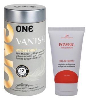 Набор из 12 шт ONE Vanish + Пролонгатор Doc Johnson Power+with Yohimbe Delay Cream For Men 56 г SOS9221 фото