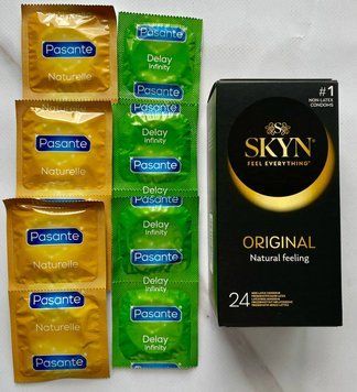 Комплект Skyn Original 24 шт + Pasante Naturelle 6 шт + Pasante Delay Infinity 6 шт SOS3008 фото
