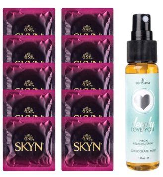 Комплект SKYN Cherry Sunrise 10 шт + Sensuva Deeply Love You Chocolate Mint (29 мл) SOS13685 фото