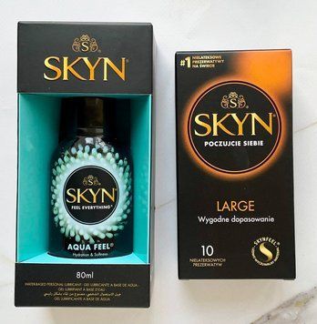 Набор Skyn Large 10шт + Лубрикант SKYN AQUA FEEL 80 мл  SOS2076 фото