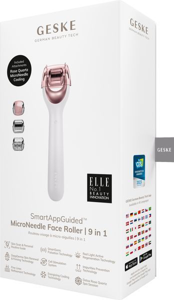 Электронный роллер для лица с микроиглами GESKE MicroNeedle Face Roller 9в1 starlight HB0187 фото