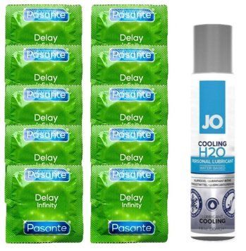Комплект: Pasante Delay 10 шт. + Лубрикант System JO H2O COOLING (30 мл) SOS11059 фото