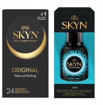 Набір : SKYN ORIGINAL 24 шт та Лубрикант SKYN AQUA FEEL 80 мл SK99 фото