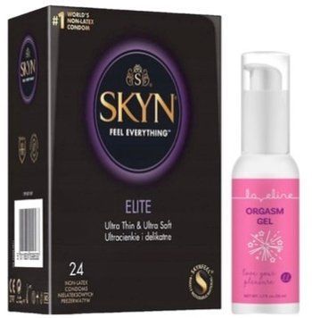 Набор из SKYN Elite (24 шт) + Гель для усиления оргазма Loveline Orgasm Gel (50 мл) SOS10138 фото