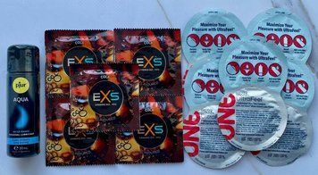 Набор EXS Crazy Cola 5шт + ONE UltraFeel 5шт + Лубрикант pjur Aqua 30 мл SOS3536 фото