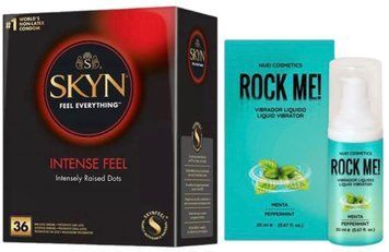 Набір з SKYN Intense Feel (36 шт)  +  Рідкий вібратор ROCK ME! Mint Flavor (20 мл) від Nuei  SOS9842 фото