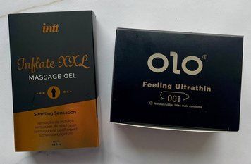 Набор OLO Feeling Ultrathin -001 (10 штук) + Гель для стимуляции полового органа Intt Inflate XXL (15 мл) SOS1426 фото