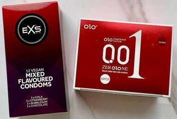 Комплект OLO 001 Возбуждающий с разогревающим эффектом 10 шт - EXS Mixed Flavoured 12 шт SOS3186 фото