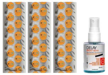 Комплект: EXS Delay 15 шт + Пролонгатор LOVELY LOVERS DELAY SPRAY 50 ML SOS11099 фото