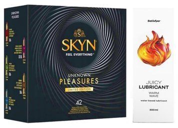 Комплект Лубрикант Satisfyer Warm Wave 300 мл + SKYN Pleasures 42 шт SOS12742 фото