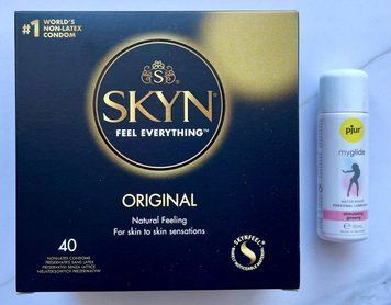 Комплект SKYN ORIGINAL 40 шт + pjur my glide 30 мл, з женьшенем SOS1926 фото