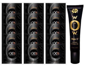 Комплект EXS Black Latex 15 шт + Wet Wow Max O Clitoral Arousal Gel 15 мл SOS14653 фото