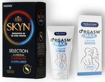 Набор из SKYN Selection (9 шт) + Пролонгатор Medica-Group Orgasm Max for Men 50 мл SOS8884 фото