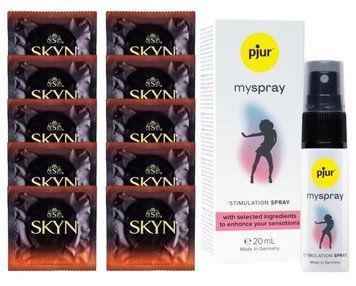 Комплект Skyn Warming 10 шт + pjur My Spray, 20 мл SOS14211 фото