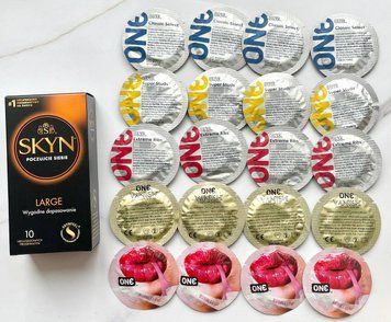 Комплект 30 шт - ONE Super Studs, Classic, Vanish, Extreme ribs, Flavor Waves + SKYN Large SOS1876 фото