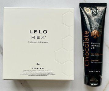 Комплект LELO HEX Original 36 шт - Лубрикант ORGIE LUBE TUBE шоколад, 100 мл SOS2911 фото