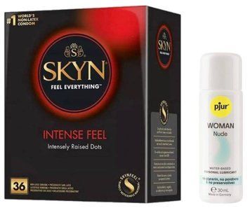 Комплект Skyn Intense feel 36 шт + Pjur Woman Nude 30 мл SOS13194 фото