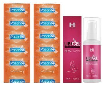 Комплект Pasante Warming 10 шт + Sexual Health Series LibiGel Intimate Libido SOS14261 фото