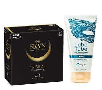 SKYN ORIGINAL &mdash; 40 шт та Змазка ORGIE LUBE TUBE COOL, 150 мл SOS803 фото