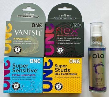 Набір з 12 шт ONE Vanish, Sensitive, Flex, Super Studs + Подарунок Лубрикант "olo smooth" 60 мл - класична SOS1476 фото