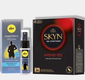 SKYN Intense Feel 36 шт + Пролонгатор pjur Superhero Ultimate Spray 20 мл SOS5783 фото