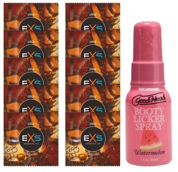 EXS CRAZY COLA 10 шт + Doc Johnson Booty Licker Spray &ndash; Watermelon (29 мл) SOS14086 фото