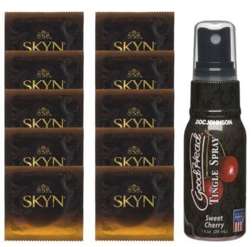 Комплект SKYN Passion Daiquiri 10 шт + Doc Johnson GoodHead Tingle Spray Sweet Cherry (29 мл) SOS13644 фото