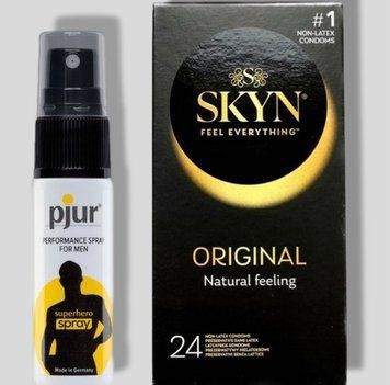 SKYN Original, 24 шт + Пролонгатор pjur Superhero Spray 20 мл SOS5542 фото