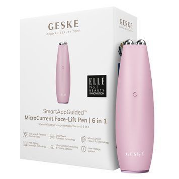 Микротоковая ручка для подтяжки лица GESKE MicroCurrent Face-Lift Pen 6в1 pink HB0126 фото