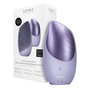 Электронная звуковая термо щетка для лица GESKE Sonic Thermo Facial Brush 6в1 purple HB0079 фото