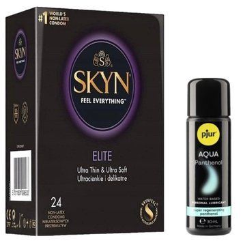 Комплект SKYN Elite 24 шт + pjur Aqua Panthenol 30 мл SOS13294 фото