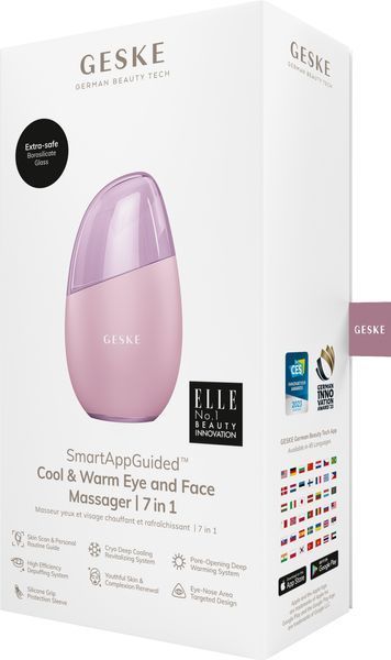 Массажер для лица GESKE Cool&Warm Eye and Face Massager 7в1 pink HB0291 фото