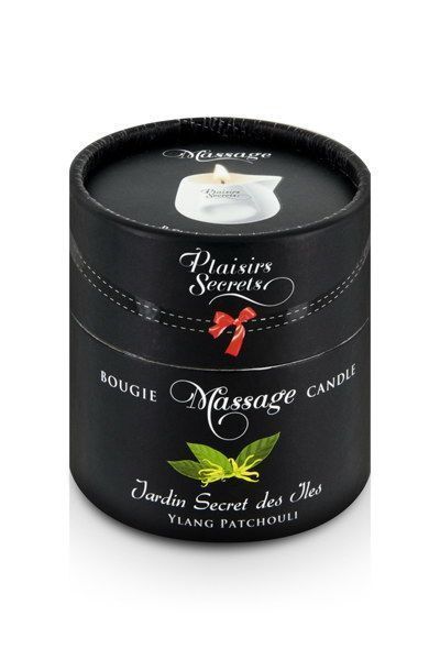 Масажна свічка Plaisirs Secrets Ylang Patchouli (80 мл), керамічний посуд SO1857 фото